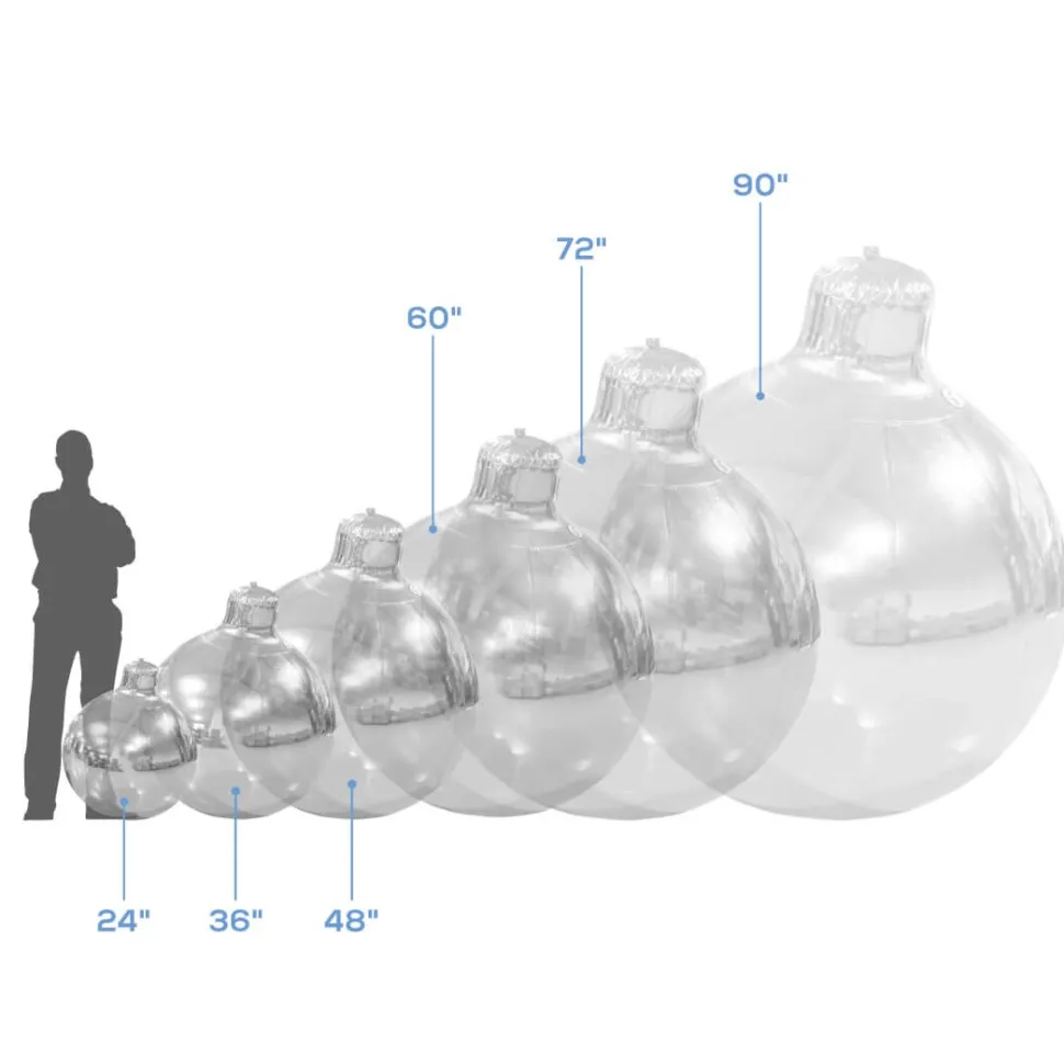 Gold Giant Inflatable Christmas Ornament – Maxorb™ Holiday Event Decor – Commercial Installation Sizes