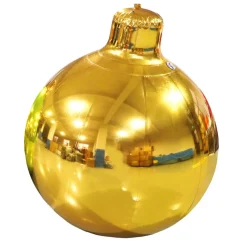 Gold Giant Inflatable Christmas Ornament – Maxorb™ Holiday Event Decor – Commercial Installation Sizes