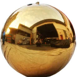 Gold Giant Inflatable Mirror Ball Sphere – Maxorb™ Reflective Ceiling Event Decor – Commercial Installation Sizes