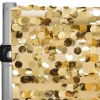 Gold Payette Sequin Backdrop Curtain w/ 4" Rod Pocket by Eastern Mills - 10ft Long x 4.5ft Wide
