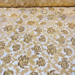 Gold - Sweetheart Lace Overlay by Eastern Mills- Many Size Options