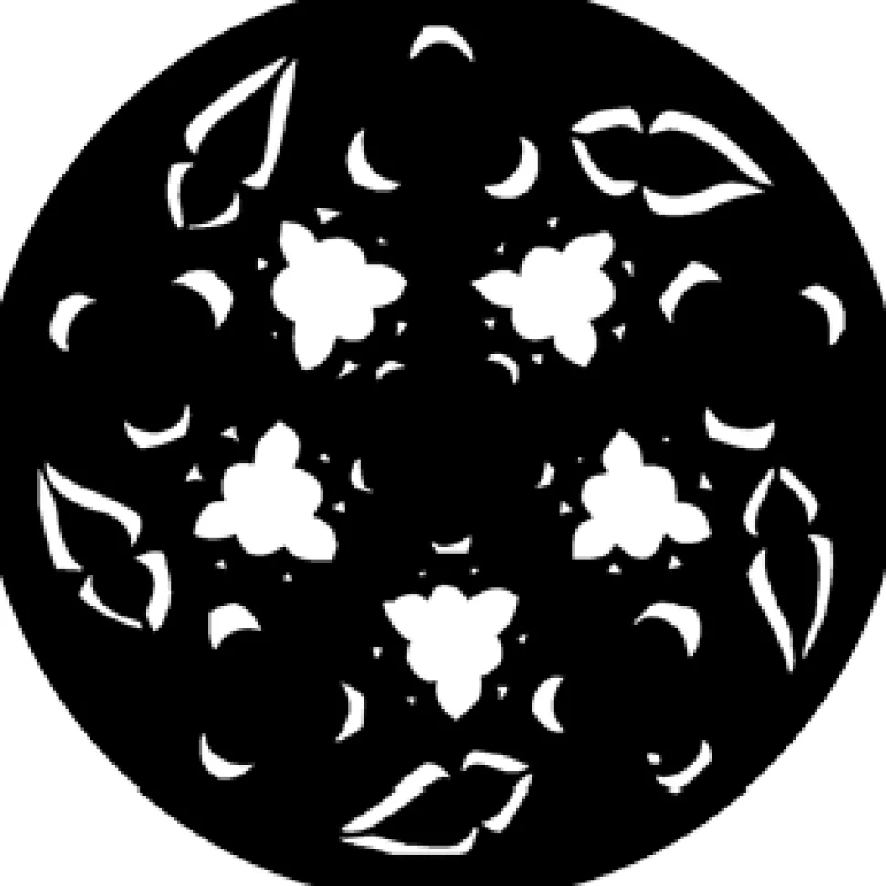 Gothic Rose (Yellow) - Stock Gobo for Gobo Light Projectors - Choose your size!