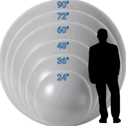 Gray Giant Inflatable Modern Ball Sphere – Maxorb™ Event Decor – Commercial Installation Sizes