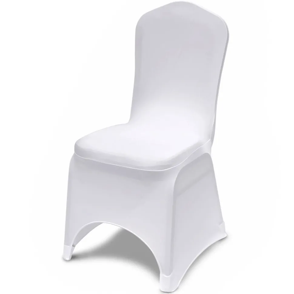 210 GSM Better Quality/Best Value Spandex (Lycra) Banquet & Wedding Chair Cover By Eastern Mills - White