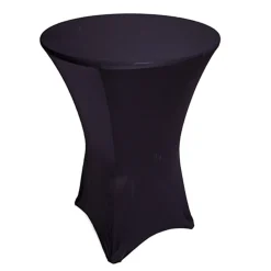 210 GSM Better Quality/Best Value Quality Spandex Hi-Boy Table Cover - Black - Cocktail Table - 36" Diameter