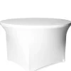 210 GSM Better Quality/Best Value 72" Round Spandex Table Cover - White