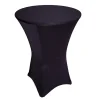 210 GSM Better Quality/Best Value Quality Spandex Hi-Boy Table Cover - Black - Cocktail Table - 30" Diameter
