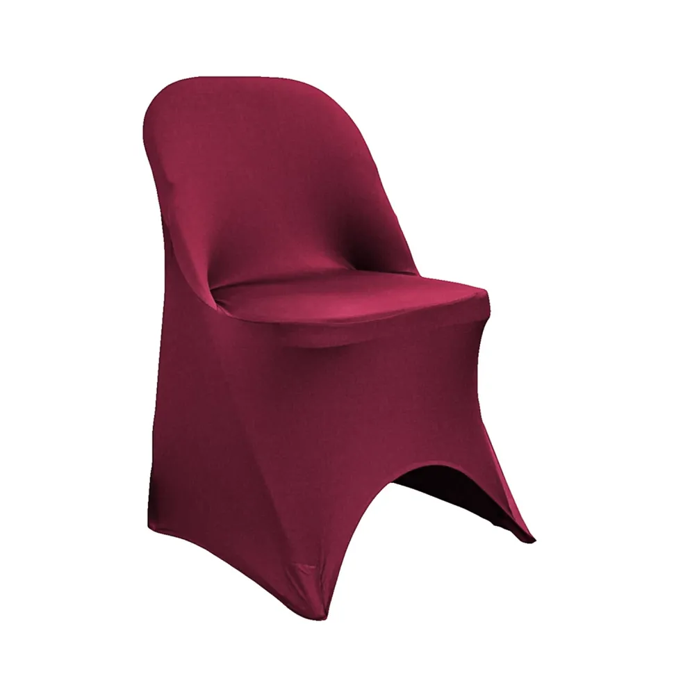 200 GSM Grade A Quality Folding Chair Cover By Eastern Mills - Spandex/Lycra - Burgundy