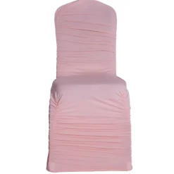200 GSM Grade A Quality Ruched Chair Cover By Eastern Mills - Spandex/Lycra - Blush