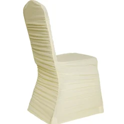 200 GSM Grade A Quality Ruched Chair Cover By Eastern Mills - Spandex/Lycra - Ivory