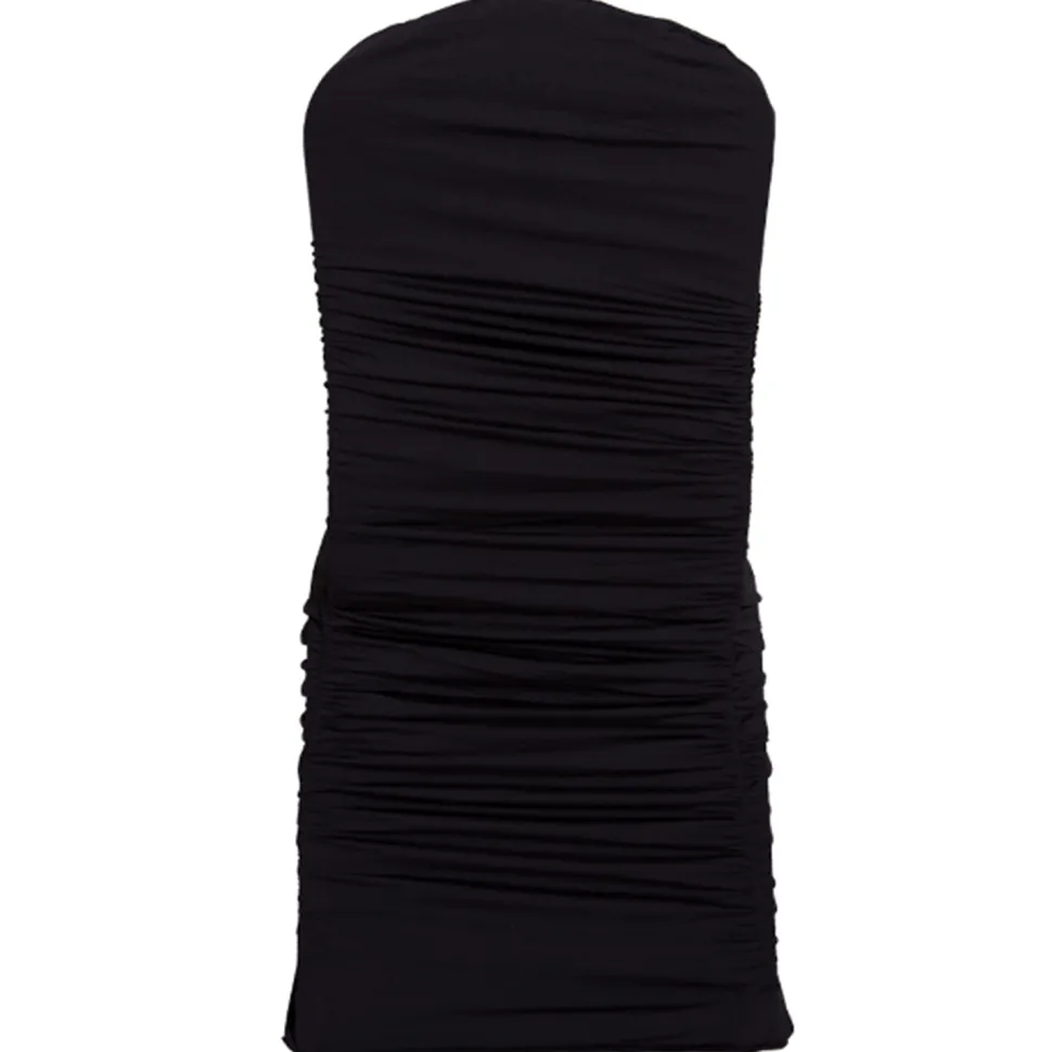 200 GSM Grade A Quality Ruched Chair Cover By Eastern Mills - Spandex/Lycra - Black