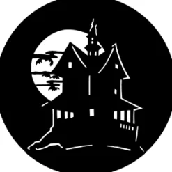 Haunted House - Stock Gobo for Gobo Light Projectors - Choose your size!