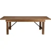 HERCULES Antique Rustic, Solid Pine Folding Farm Table - 9'x40"