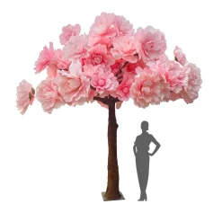 Huge 13ft Tall Luxe Artificia Tree - Pink Jumbo Flowers | ModTree™ Collection