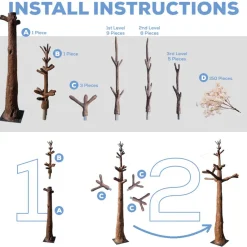 Huge 13ft Tall Luxe Artificia Tree - White Jumbo Flowers | ModTree™ Collection