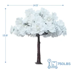 Huge 13ft Tall Luxe Artificia Tree - White Jumbo Flowers | ModTree™ Collection