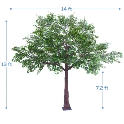 HUGE LUXE 13ft Fake Green Fig Tree - 150 Interchangeable Branches! | ModTree™ Collection