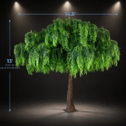 HUGE LUXE 13ft Fake Green Willow Tree - 150 Interchangeable Branches! | ModTree™ Collection