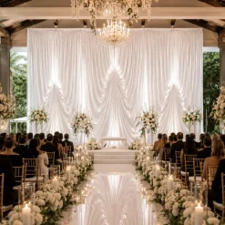 10'H x 12'W Lavish Velvet Dramatic Drape Pre Sewn Backdrop Kit - Select your Color