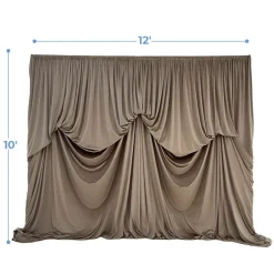10'H x 12'W Lavish Velvet Dramatic Drape Pre Sewn Backdrop Kit - Select your Color