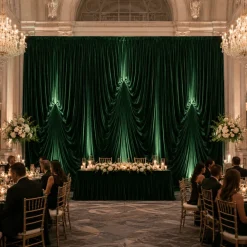 10'H x 12'W Lavish Velvet Dramatic Drape Pre Sewn Backdrop Kit - Select your Color