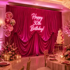 12'H x 12'W Lavish Velvet Dramatic Drape Pre Sewn Backdrop Kit - Select your Color