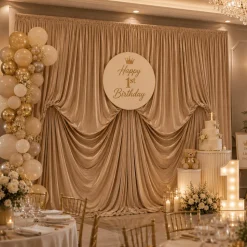 14'H x 12'W Lavish Velvet Dramatic Drape Pre Sewn Backdrop Kit - Select your Color