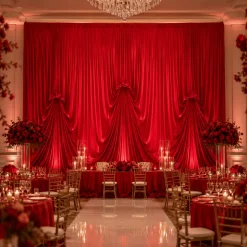 10'H x 12'W Panne Velvet Dramatic Drape Pre Sewn Backdrop Kit - Select your Color