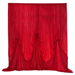 14'H x 12'W Panne Velvet Dramatic Drape Pre Sewn Backdrop Kit - Select your Color