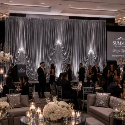 14'H x 12'W Panne Velvet Dramatic Drape Pre Sewn Backdrop Kit - Select your Color