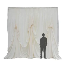 12'H x 12'W Poly Stretch Dramatic Drape Pre Sewn Backdrop Kit - Select your Color