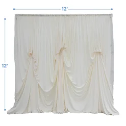 12'H x 12'W Poly Stretch Dramatic Drape Pre Sewn Backdrop Kit - Select your Color