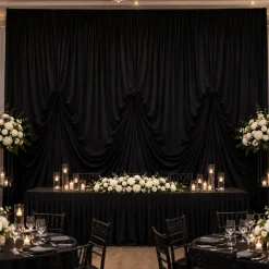 10'H x 12'W Spandex Dramatic Drape Pre Sewn Backdrop Kit - Select your Color