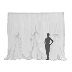 10'H x 12'W Spandex Dramatic Drape Pre Sewn Backdrop Kit - Select your Color