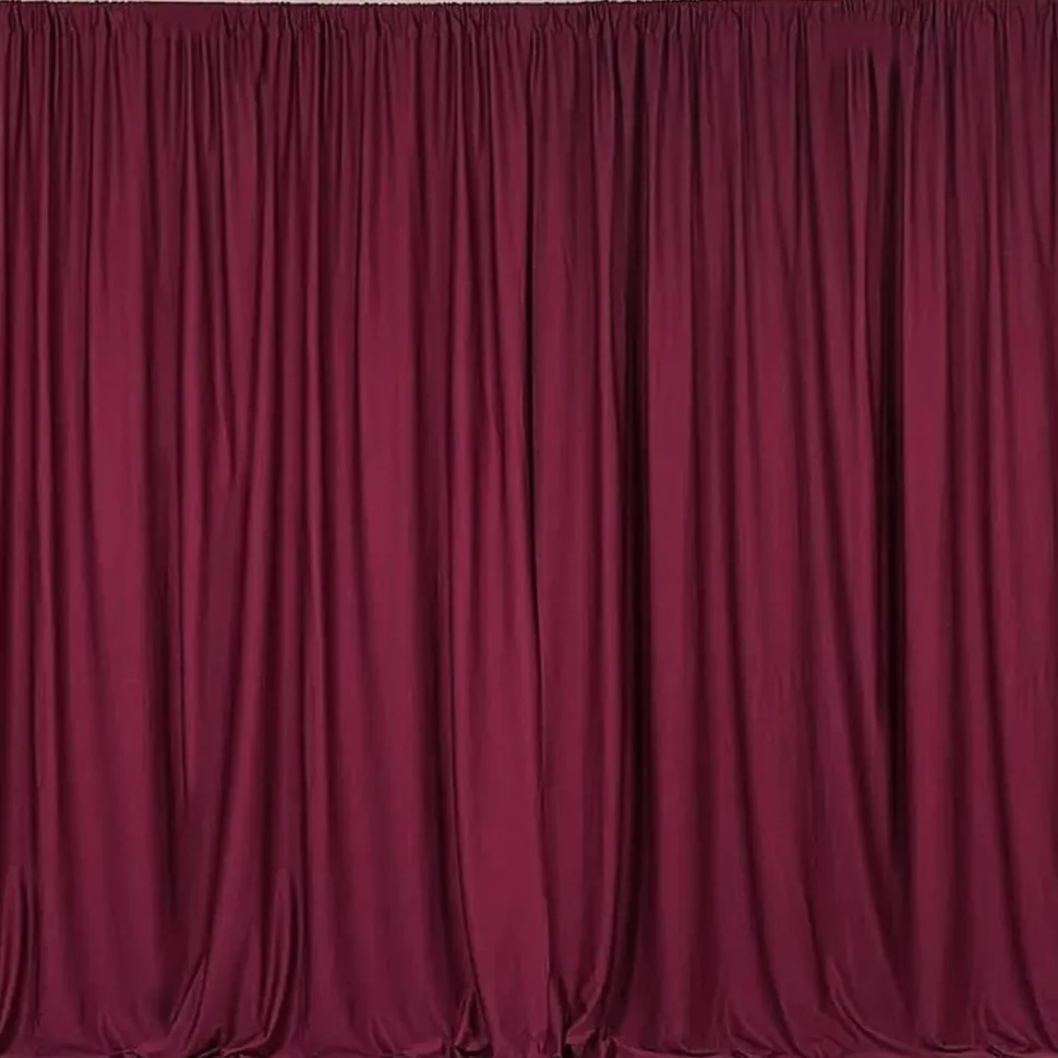 IFR Poly Premier Cloth Drape Panel by Eastern Mills w/ Sewn Rod Pocket - Burgundy