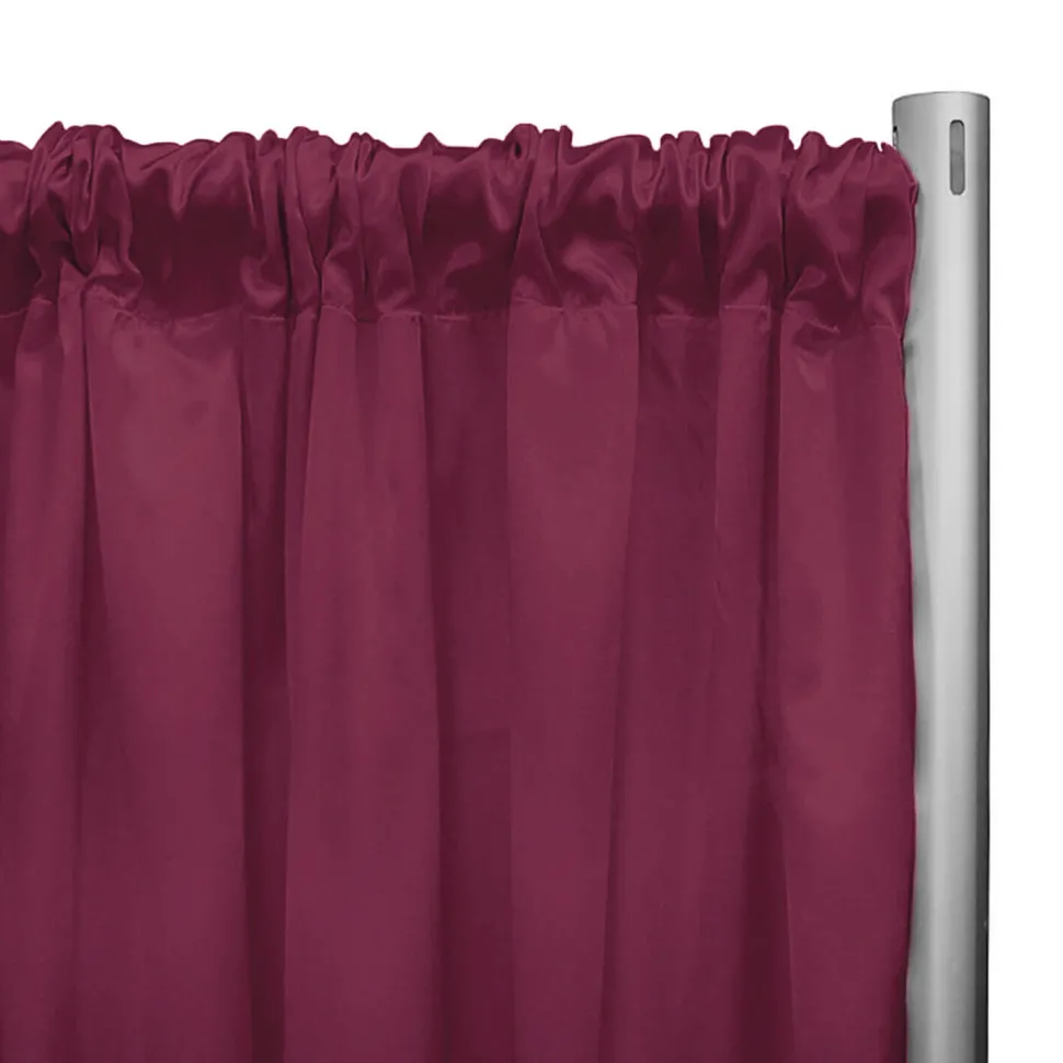 IFR Poly Premier Cloth Drape Panel by Eastern Mills w/ Sewn Rod Pocket - Burgundy