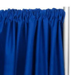 IFR Poly Premier Cloth Drape Panel by Eastern Mills w/ Sewn Rod Pocket - Expo Blue
