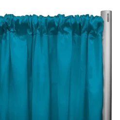 IFR Poly Premier Cloth Drape Panel by Eastern Mills w/ Sewn Rod Pocket - Teal