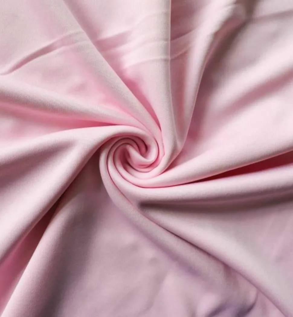 *IFR* Poly Stretch / Scuba Cloth Drape Panel w/ Sewn Rod Pocket (IFR) - Pale Pink