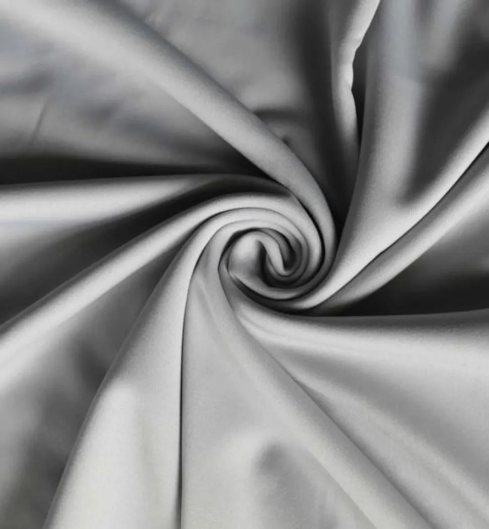 *IFR* Poly Stretch / Scuba Cloth Drape Panel w/ Sewn Rod Pocket (IFR) - Silver