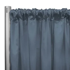 *IFR* 60" Wide Elite Taffeta Drape Panel by Eastern Mills w/ 4" Sewn Rod Pocket - Medium Grey