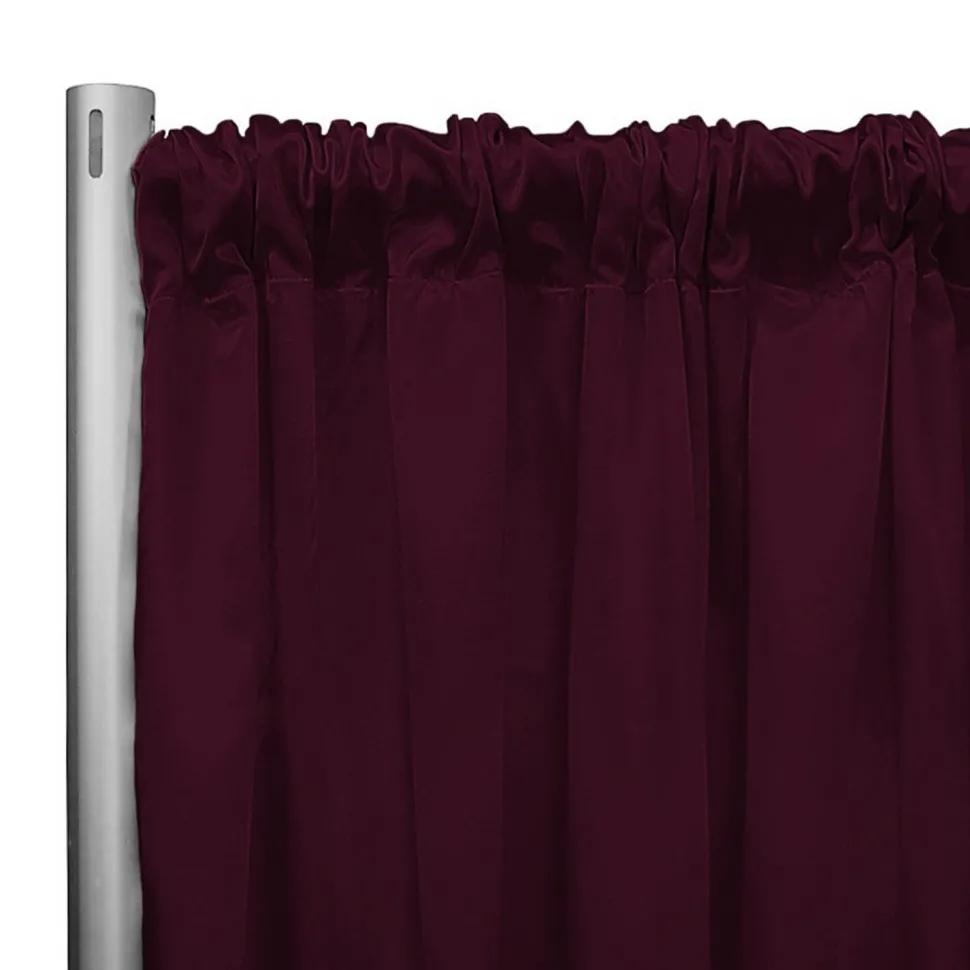 *IFR* 60" Wide Elite Taffeta Drape Panel by Eastern Mills w/ 4" Sewn Rod Pocket - Plum