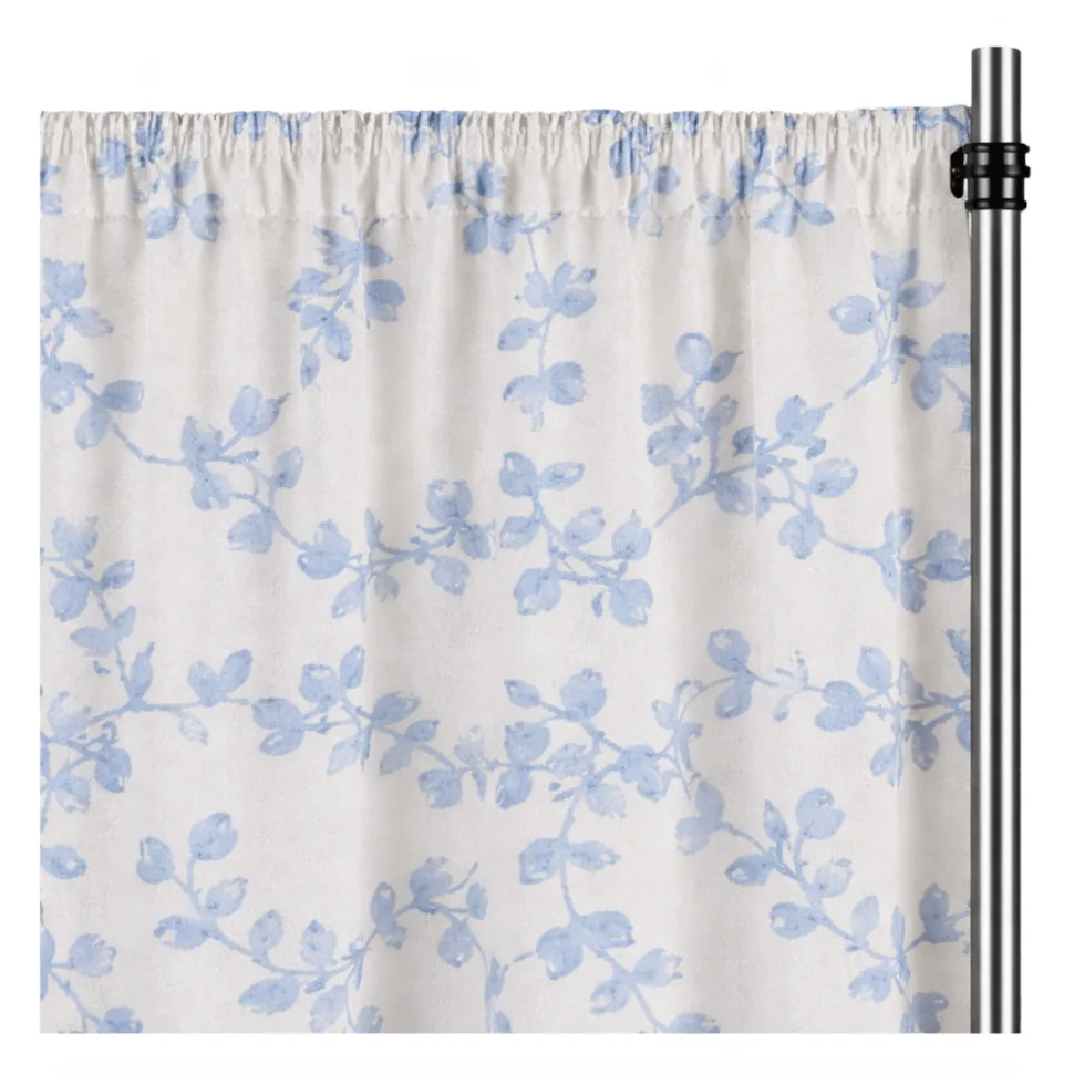 Indigo Portofino Curtain Panel w/ 4" Rod Pocket - 110" Wide - Many Size Options