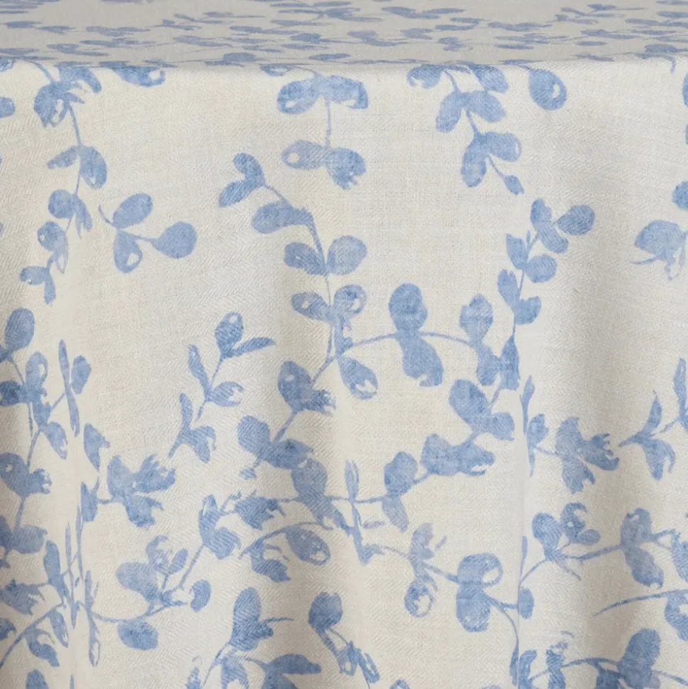 Indigo Portofino Jacquard Tablecloth - Multiple Size Options