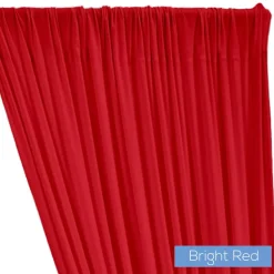 ITY Stretch Drape w/ Sewn Rod Pocket - Bright Red