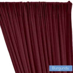 ITY Stretch Drape w/ Sewn Rod Pocket - Burgundy