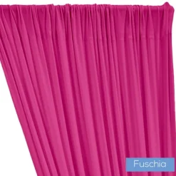 ITY Stretch Drape w/ Sewn Rod Pocket - Fuchsia