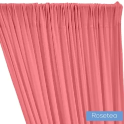 ITY Stretch Drape w/ Sewn Rod Pocket - Rosetea