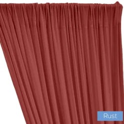 ITY Stretch Drape w/ Sewn Rod Pocket - Rust