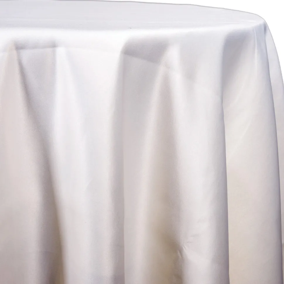 Ivory - Lamour Matte Satin "Satinessa" Tablecloth - Many Size Options